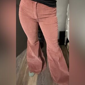 Free people corduroy wide flare jeans